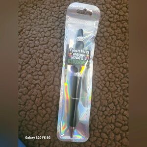 Mental Health Humor Hand Crafted Beaded Pen